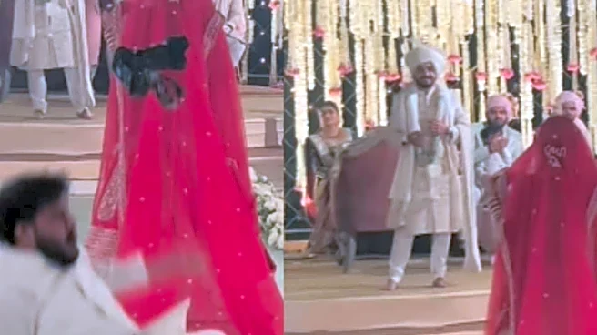 Wedding Photographer Slips As Bride Walks Down The Aisle, Quickly Gets Up To Capture The Moment: ‘Camera Theek Hai?’