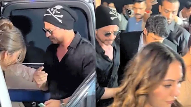 SRK Protects Suhana, Gauri From Crowd As They Arrive At AbRam's Annual Day Event | Watch