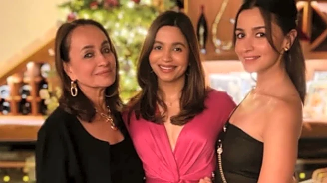 Alia Bhatt Stuns In A Black Dress As She Celebrates Christmas With Family | Inside Photos