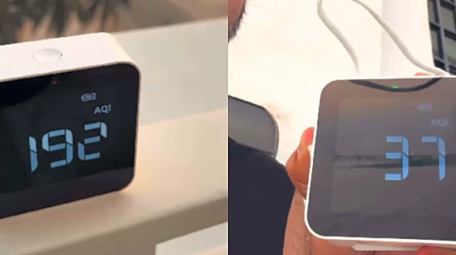 Without N95 Mask AQI Monitor Shows 200 In Mumbai But With Mask On This Happens | Watch