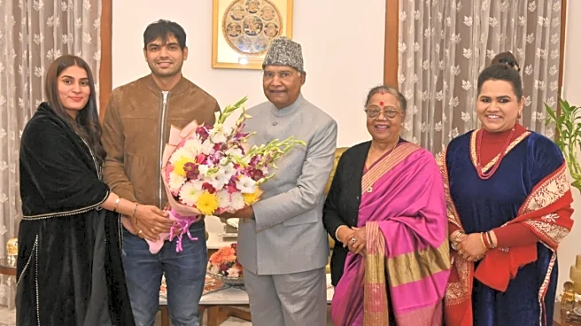 Neeraj Chopra, Himani Mor Meet Former President Ram Nath Kovind And 'Exchanged Seasonal Greetings'
