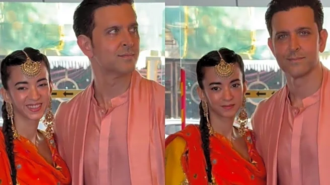 Hrithik Roshan-Saba Azad Turn Heads In Stylish Traditional Looks At Cousin’s Mehendi | Watch