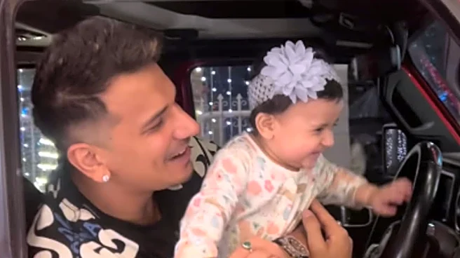 Prince Narula Holds Daughter Ekleen Close At Mumbai Airport With Yuvika Chaudhary