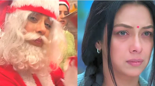 Rupali Ganguly Dresses Up As Santa Claus, Spreads Christmas Cheer On Anupamaa Sets | Watch