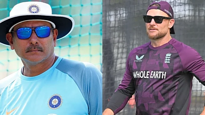Former Spinner Wants Ravi Shastri To Replace Brendon McCullum As England's Head Coach