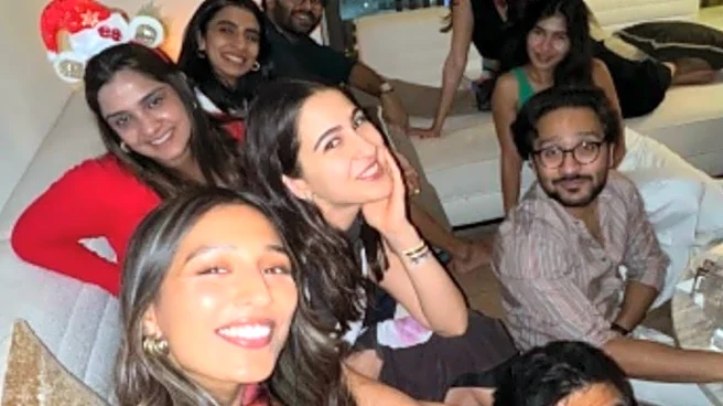 Inside Sara Ali Khan’s Cozy Christmas Party With Her Close Friends | Photo