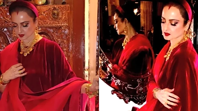 How Rekha Turned Christmas Style Into A Lesson In Indian Opulence
