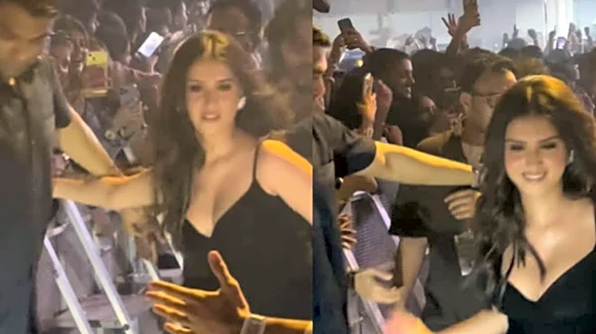 Tara Sutaria Mobbed At AP Dhillon Concert, Security Steps In | Video