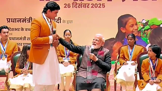 Vaibhav Sooryavanshi Meets PM Narendra Modi After Receiving Pradhan Mantri Rashtriya Bal Puraskar