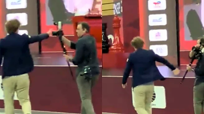 Furious Magnus Carlsen Slaps Camera Away In Another Outburst | WATCH