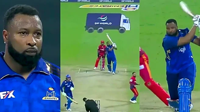 6, 4, 2, 6, 6, 6! Kieron Pollard Hits ILT20's Highest Wicket-Taker For 30 Runs In One Over | Watch