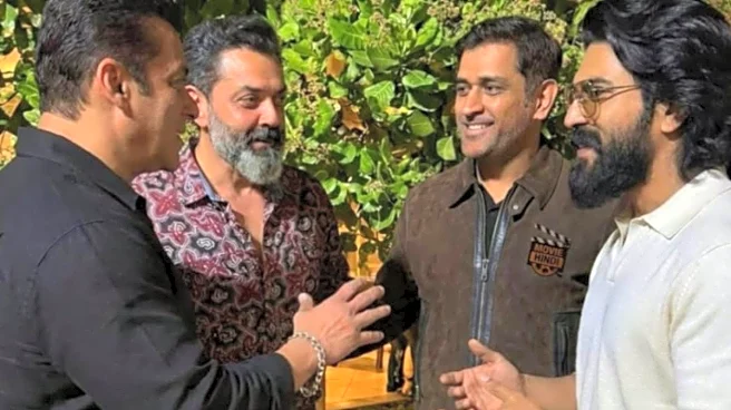 Salman Khan’s Birthday Photo With Ram Charan, MS Dhoni And Bobby Deol Goes Viral