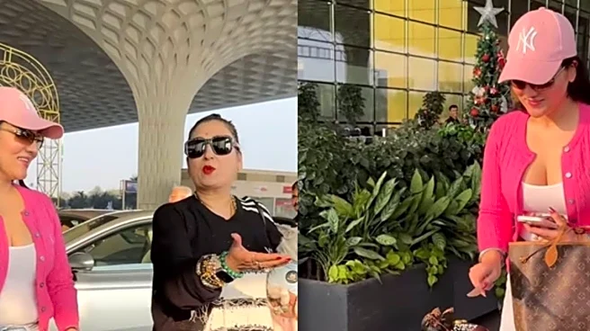Sunita Ahuja Surprises Paparazzi With Cake At Mumbai Airport Ahead Of New Year