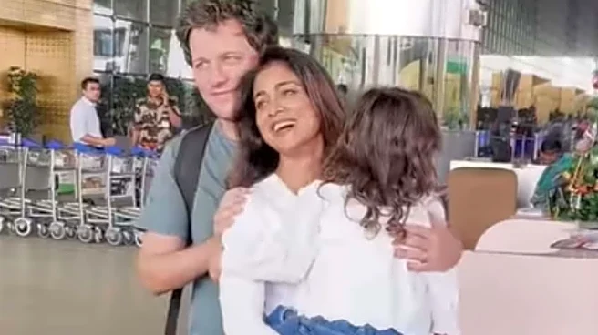 Shriya Saran Jets Off With Husband Andrei Koscheev And Daughter For Year-End Trip