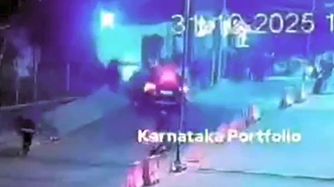 Caught On Camera: Speeding Car Hits Woman On Bengaluru Footpath On New Year’s Eve
