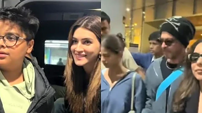 'SRK Ke Liye 3, Kriti Ke Liye 4Ghante Wait Kiya': Little Fan Steals Hearts At Mumbai Airport