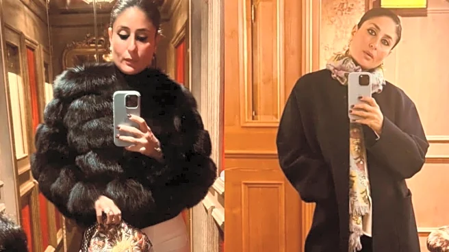 Kareena Kapoor Brings The Glam To Snowy Getaway; Taimur, Jeh Steal The Show | Pics