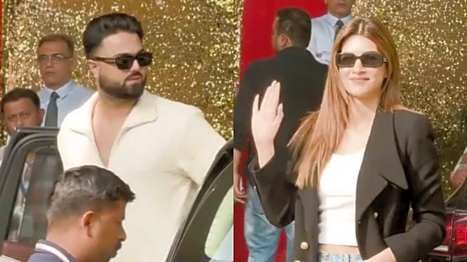 Kriti Sanon Flies To Udaipur With Kabir Bahia For Sister Nupur's Wedding To Stebin Ben | Watch