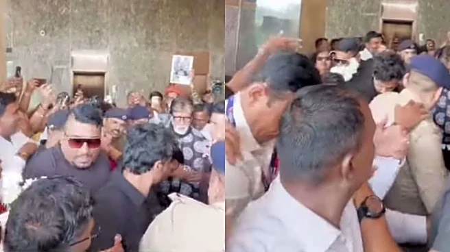 Amitabh Bachchan Gets Mobbed By Fans At Surat Airport, Video Goes Viral | Watch