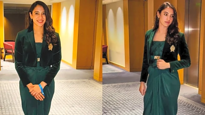 Structure, Drape, And Grace: Smriti Mandhana Serves Modern Elegance In Shantnu & Nikhil