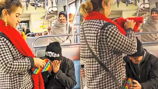 Young Man Breaks Into Tears On Train, Transgender Woman’s Act Wins Hearts
