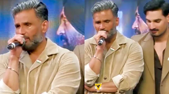 Suniel Shetty Gets Emotional As Son Ahaan Features In Iconic Jaate Hue Lamhon In Border 2 | Watch