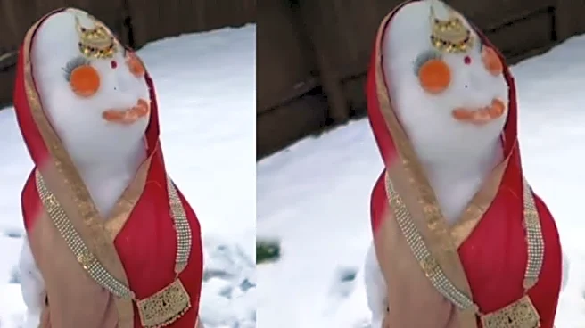 Woman Snowman, Draped In Saree & ‘Naulakha Haar’, Outside Canada Home Is Hilarious: ‘Miss Barfjeet Is Here’