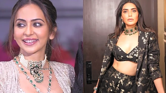 Rakul Preet Singh And Karishma Tanna Make A Case Of Indian Inspired Suits