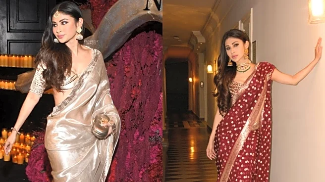 Mouni Roy Stuns In Back To Back Saree Looks; Says She Is Forever A Saree Girl