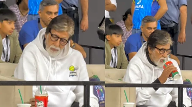Amitabh Bachchan Sipping Starbucks At ISPL In Surat Has Every Coffee Lover’s Attention: ‘Look At His Name On Cup’
