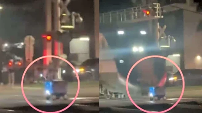 Chinese Delivery Robot Crushed By Train In Miami | Watch