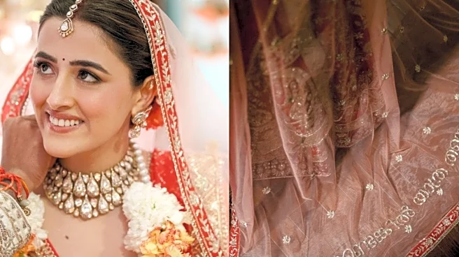 Nupur Sanon’s Bridal Lehenga Was Inscribed With Love In Punjabi And Malayalam