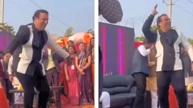 Govinda Steals The Show At School Annual Day, Dances To Main Toh Raste Se Jaa Raha Tha | Watch