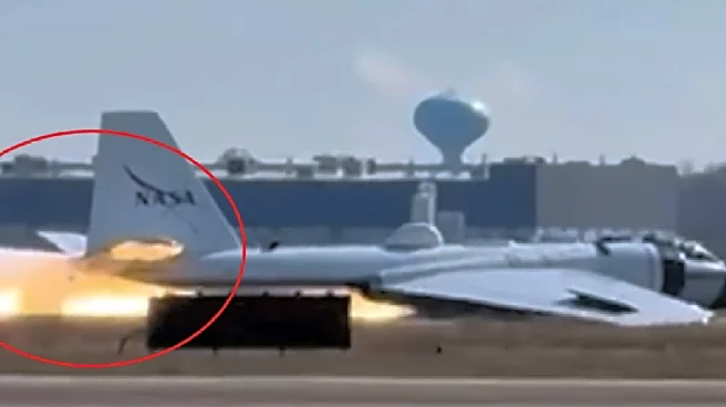 NASA Research Plane Makes Belly Landing At Houston Airport, Sparks Brief Fire | Watch