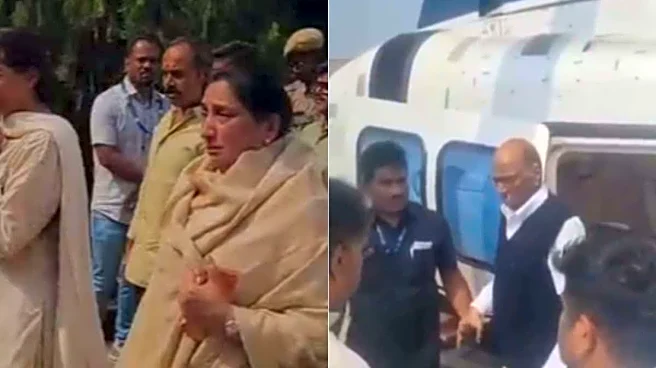Ajit Pawar Plane Crash: Wife Sunetra, Sharad Pawar Reach Baramati