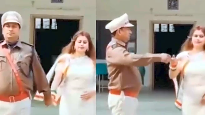 Jharkhand Cop Makes Reel With Wife Outside Police Station, Probe Ordered — ‘Ab Araam Se Ghar Baithna’