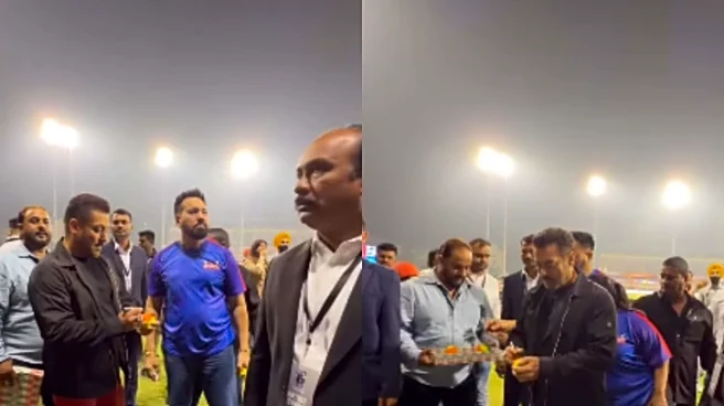 Salman Khan Attends ISPL Match In Surat, Shares A Special Moment With Fans