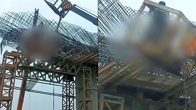 MP Worker Dies After Being Trapped Beneath Iron Scaffolding Net On Under-Construction Bridge