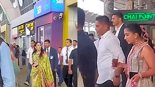 Radhika Merchant And Shloka Mehta Turn Goa Airport Into A Runway With Effortless Ethnic Glam