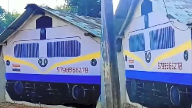 Rajasthan Man Paints House As Train Engine To Honour Son’s Railway Job: ‘Bathroom Me Mug Bhi Steel Ka Hoga?’