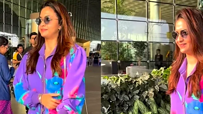 Keerthy Suresh Keeps It Vibrant In A Floral Top For Her Latest Airport Appearance