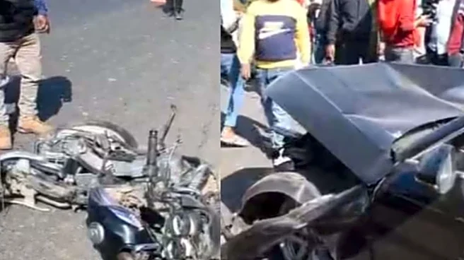Father, Son Among 3 Dead After Speeding Audi Rams Motorcycle In Madhya Pradesh