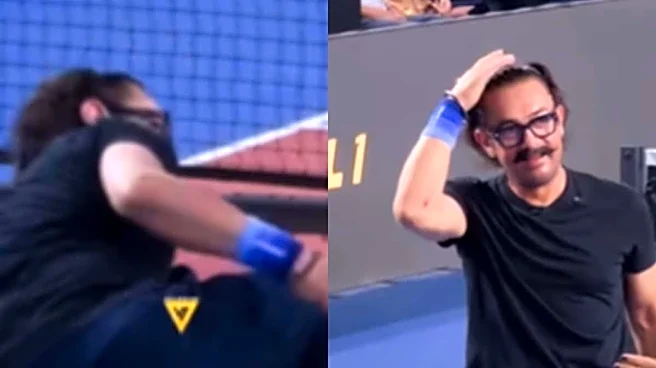 Aamir Khan Falls On Court During Pickleball Game, What He Does Next Leaves Social Media Impressed