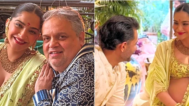 Sonam Kapoor Flaunts Baby Bump, Radiates Pregnancy Glow In Stunning PICS From Her Baby Shower