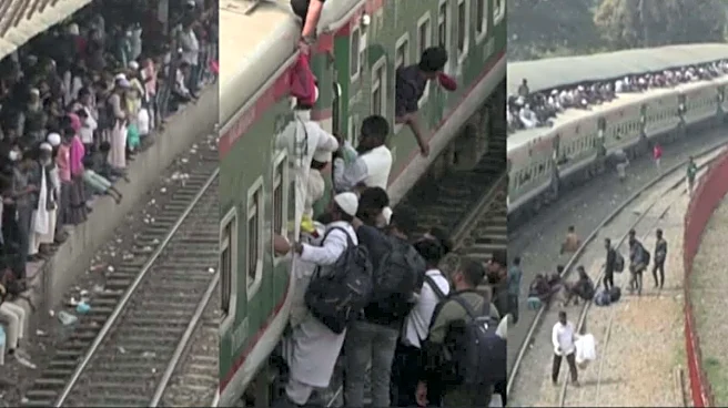 Bangladesh Train Stations Overflow As Voters Rush Home For February 12 Poll | Watch