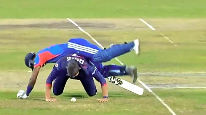 Watch: Hardik Pandya And Namibia Captain Collide But Share A Laugh After...