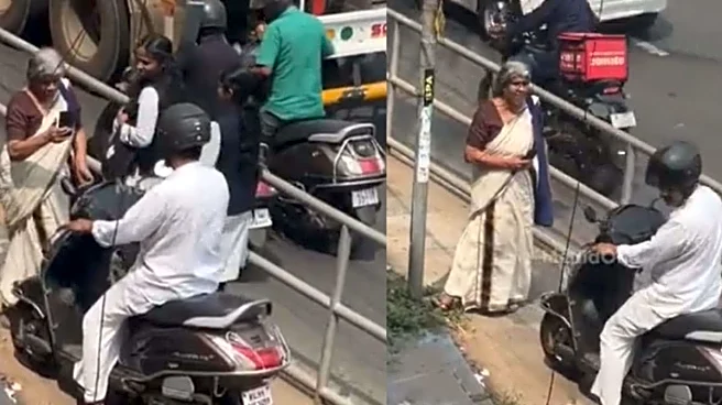 Elderly Woman Confronts Rider Misusing Footpath In Kerala, Video Goes Viral