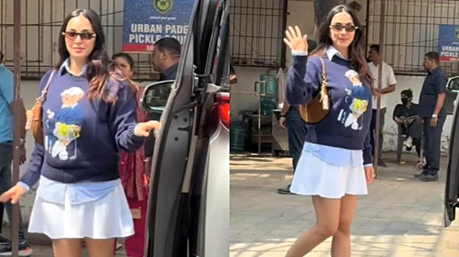 Kiara Advani Looks Stunning In Short Skirt And Blue Sweater, Fans React As Video Goes Viral
