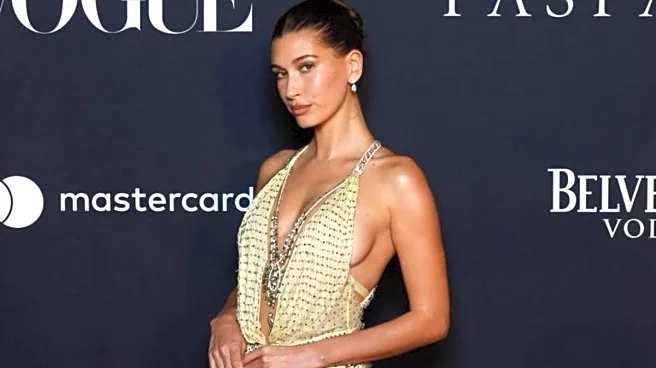 Hailey Bieber Rocks Up Australia In A Butter Yellow Archival Versace Gown