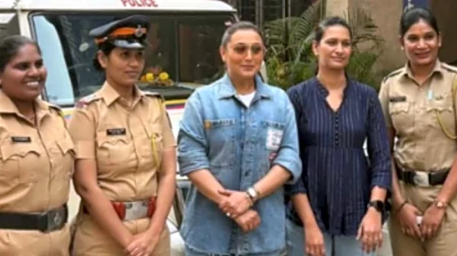 After Mardaani 3 Success, Rani Mukerji Meets Female Cops At Juhu Police Station